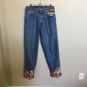 Vintage 532 Levi's fringe upcycled relaxed fit Jean 6 8 11